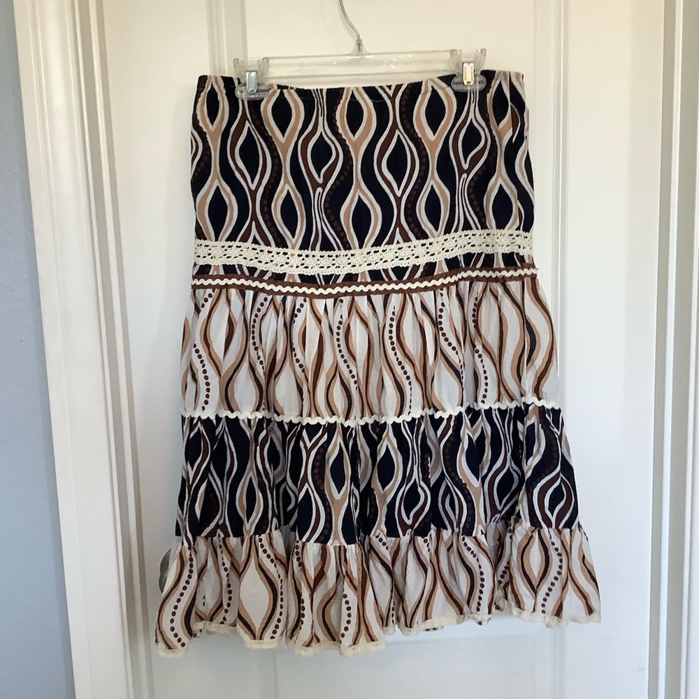 Dimri 100% Cotton Multi-Colored Lined Boho Skirt Womens Small - Picture 3 of 8